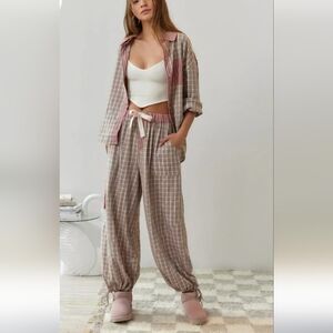 Like My Choice "Pink Loose Splice Pajama Set", Medium, NWOT